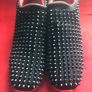 Black Studded Men's Sneakers